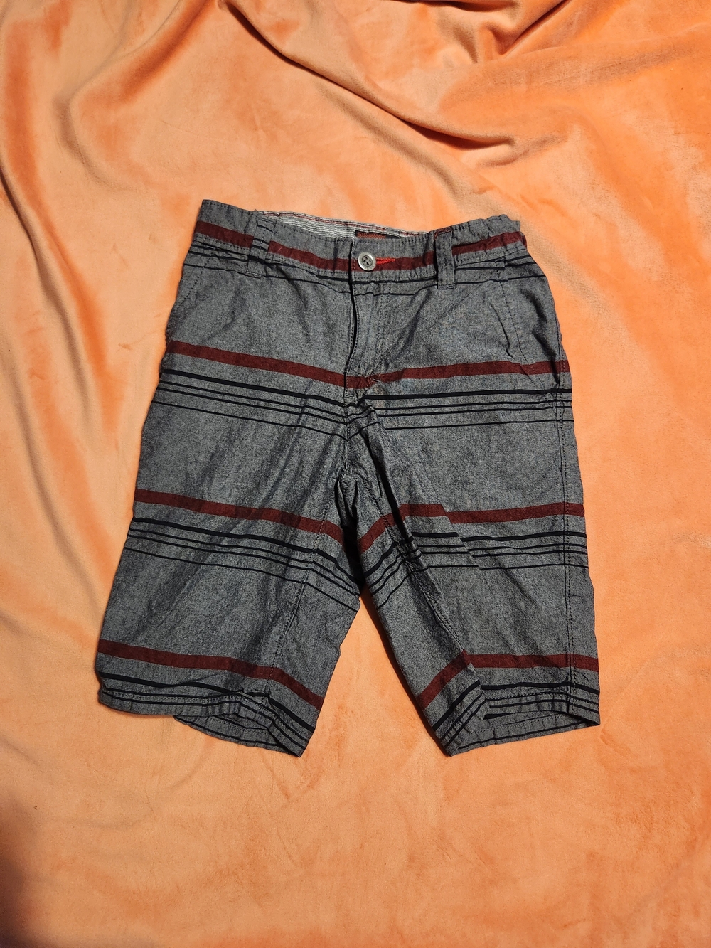 Tony Hawk Gray Shorts with Burgundy Stripes